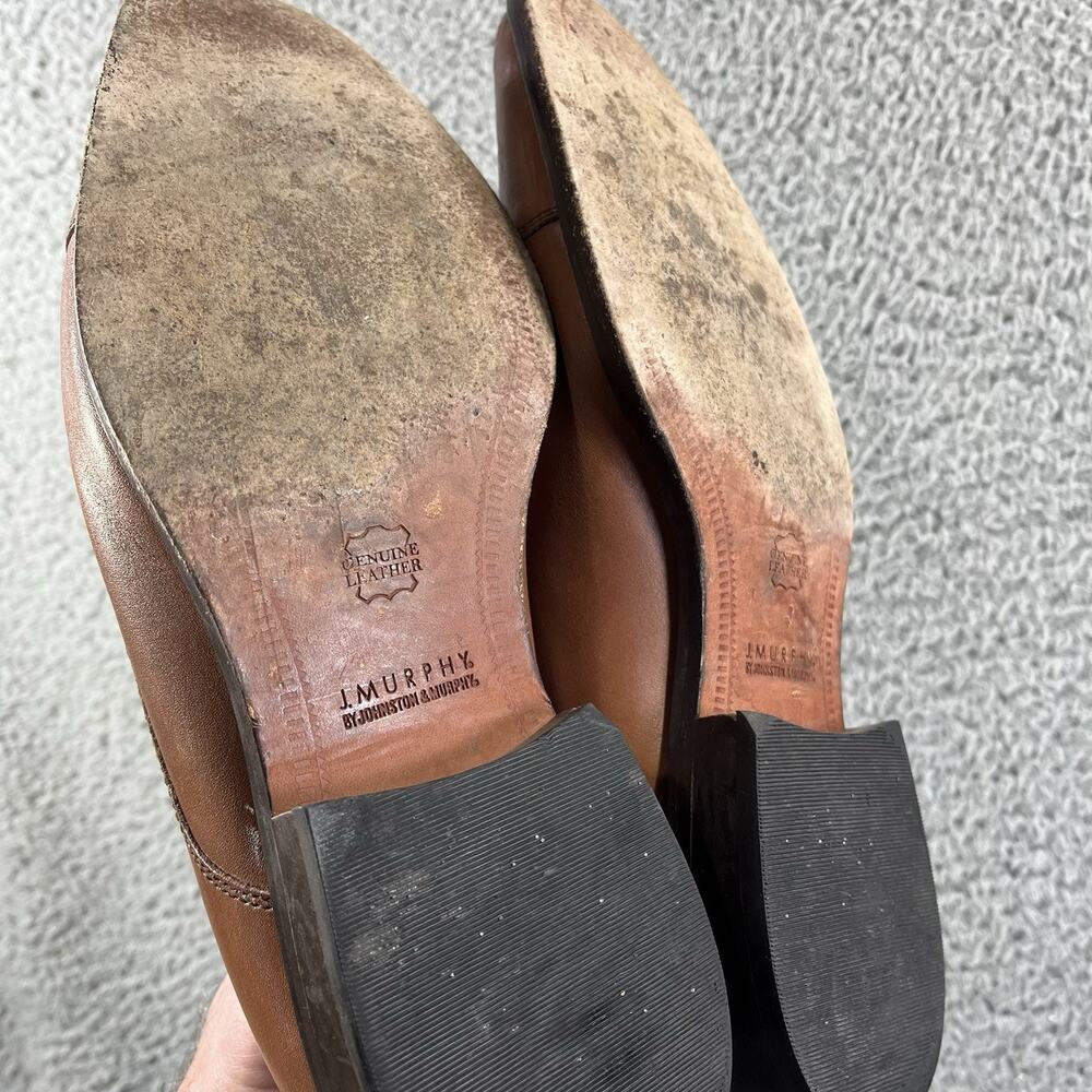 J Murphy by Johnston & Murphy Stanton Cap Toe Leather Dress Shoes Brown Mens 11M - Picture 9 of 9